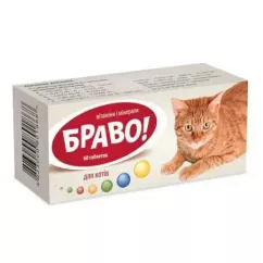 Вітаміни для котів Браво Артеріум 60 таблеток, 30 г (мультивітамін)