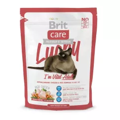 Brit Care Cat Lucky I am Vital Adult 400 г (курка та рис) сухий корм для котів