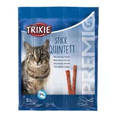 Ласощі для котів Trixie PREMIO Quadro-Sticks 5 шт. (лосось та форель) (42725)