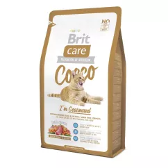 Brit Care Cat Cocco I am Gourmand 2 кг (качка та лосось) сухий корм для котів з чутливим травленням