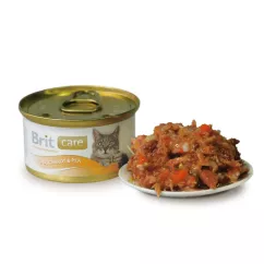 Влажный корм для кошек Brit Care Cat Tuna, Carrot & Pea 80 г (тунец, морковь и горох) (Brt101266/100062/3049)