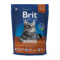 Brit Premium Cat Indoor 300 г (курица) сухой корм для котов живущих в помещении