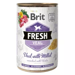 Вологий корм для собак Brit Fresh Veal with Millet 400г (телятина) (100161/3916)