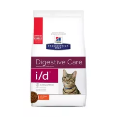 Hills Prescription Diet Feline i/d 400 г (домашняя птица) сухой корм для котов при заболеваниях желу