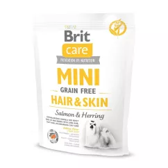 Brit Care Mini GF Hair & Skin 400 g (лосось та оселедець) сухий корм для собак мініатюрних порід