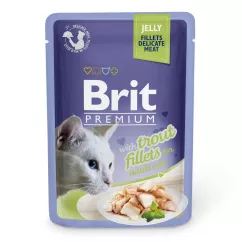 Вологий корм для котів Brit Premium Cat Trout Fillets Jelly pouch 85 г (філе форелі в желе) (111243/494)