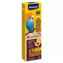 Ласощі для хвилястих папуг Vitakraft «Kracker Original + Apricot & Fig» 60 г / 2 шт (абрикос та рис) (21264)