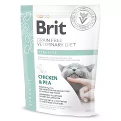 Сухий корм для котів, при захворюваннях сечовивідних шляхів Brit GF Veterinary Diet Struvite 400 г (курка) (170955/528288)