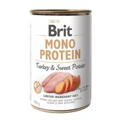Влажный корм для собак Brit Mono Protein Turkey & Sweet Potato 400г (индейка и батат) (100837/100056
