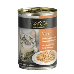 Влажный корм для кошек Edel Cat 400 г (три вида мяса в соусе) (1000319/173046)