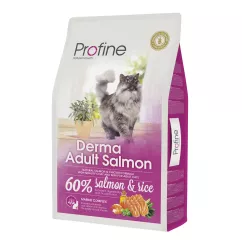 Profine Cat Derma 10 кг (лосось) сухой корм для котов шерсть которых требует дополнительного ухода