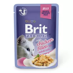 Влажный корм для кошек Brit Premium Cat Chicken Fillets Jelly pouch 85 г (филе курицы в желе) (111240/463)