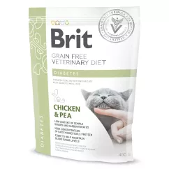 Сухий корм для котів, при цукровому діабеті Brit GF Veterinary Diet Diabetes 400 г (курка) (8595602528530)