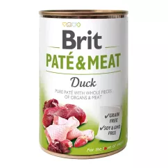 Вологий корм для собак Brit Pate & Meat Duck 400г (курка та качка) (100860/100075/0304)