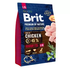 Сухой корм для пожилых собак больших и гигантских пород (весом от 25 до 90 кг) Brit Premium Senior L+XL 3 кг (курица) (170828/6475)