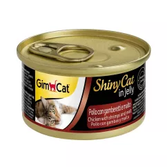 GimCat Shiny Cat 70 г (курка, креветки та солод) вологий корм для котів