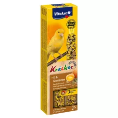 Ласощі для канарок Vitakraft «Kracker Original + Egg & Grass Seeds» 54 г / 2 шт (яйце та насіння) (21265)