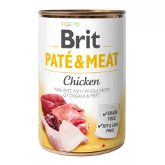 Вологий корм для собак Brit Pate & Meat Chicken 400г (курка та яловичина) (100859/100073/0281)