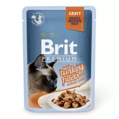 Вологий корм для котів Brit Premium Cat Turkey Fillets Gravy pouch 85 г (філе індички в соусі) (111251/531)