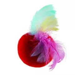 Игрушка для кошек Природа Мяч с перьями 5 см (плюш) (PR240371)