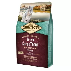 Сухий корм для стерилізованих котів Carnilove Fresh Carp & Trout 2 кг (риба) (170877/7441)