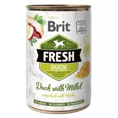 Вологий корм для собак Brit Fresh Duck with Millet 400 г (качка) (100160/3909)