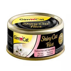GimCat Shiny Cat Filet 70 г (курка та креветки) вологий корм для котів