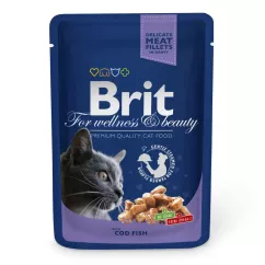 Вологий корм для котів Brit Premium Cat Cod Fish pouch 100 г (тріска) (100272 /506002)