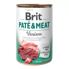 Вологий корм для собак Brit Pate & Meat Venison 400 г (курка та оленина) (100866/100078/0328)