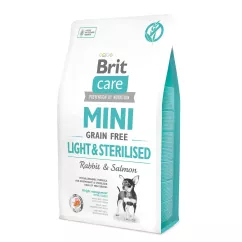 Brit Care Mini Light & Sterilised 2 kg (лосось и кролик) сухой корм для собак миниатюрных пород с из