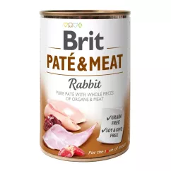 Вологий корм для собак Brit Pate & Meat Rabbit 400г (курка та кролик) (100863/100076/0311)