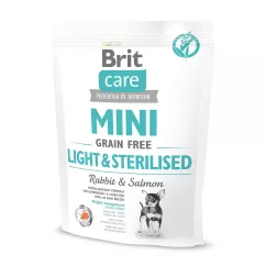 Brit Care Mini Light & Sterilised 400 g (лосось и кролик) сухой корм для собак миниатюрных пород с и