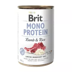 Вологий корм для собак Brit Mono Protein Lamb & Rice 400г (ягня та рис) (100833/100053/9728)