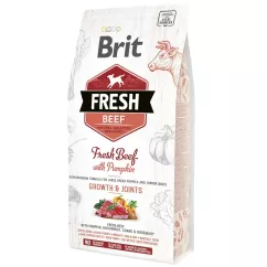 Brit Fresh Beef with Pumpkin Puppy Junior Growth & Joints 2,5 kg сухой корм для щенков и молодых соб