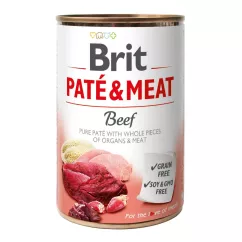 Вологий корм для собак Brit Pate & Meat Beef 400 г (яловичина та індичка) (100858/100072/0274)