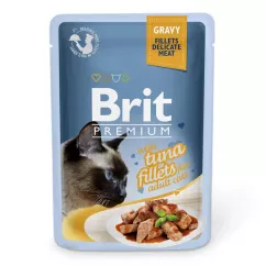 Вологий корм для котів Brit Premium Cat Tuna Fillets Gravy pouch 85 г (філе тунця в соусі) (111252/548)