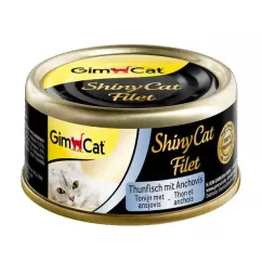 GimCat Shiny Cat Filet 70 г (тунець та анчоус) вологий корм для котів