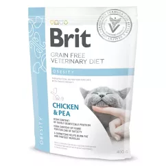 Сухий корм для котів, для зниження ваги Brit GF Veterinary Diet Obesity 400 г (курка) (170967/528486)