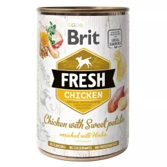 Вологий корм для собак Brit Fresh Chicken with Sweet Potato 400 г (курка) (100159/3893)