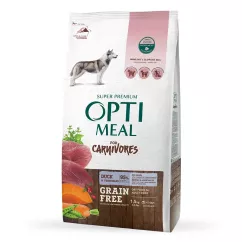 Optimeal Grain Free 1,5 kg (утка и овощи) сухой беззерновой корм для взрослых собак