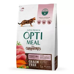 Беззерновой сухой корм для кошек Optimeal 4 кг (индейка и овощи) (B1840801)