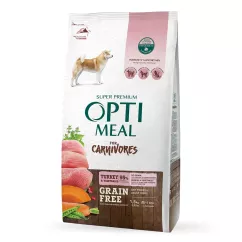 Optimeal 1,5 кг (индейка и овощи) сухой беззерновой корм собак всех пород