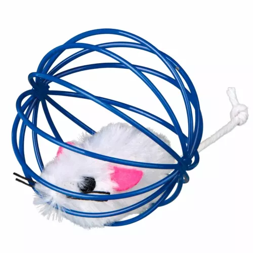 Іграшка для котів Trixie М'яч з мишкою 6 см (кольори в асортименті) (4115) - фото №4