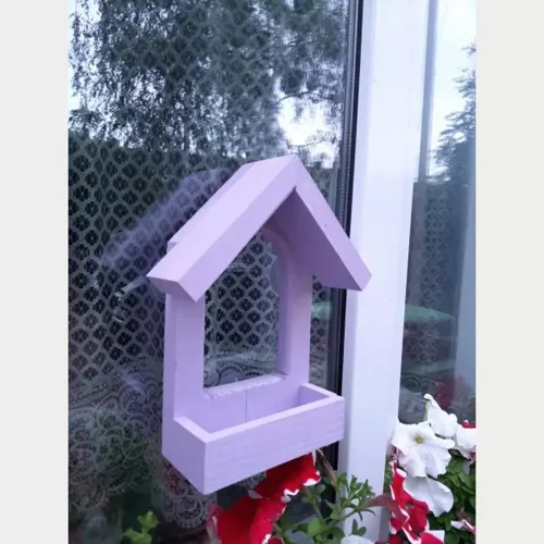 Годівниця для птахів House for Birds віконна "Балкон" 24,5 x 20 x 7 см (дерево, кольори в асортименті) (6063) - фото №2