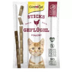 Ласощі для котів GimCat Sticks 4 шт. (домашня птиця) (G-420868/400761)