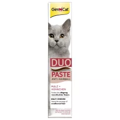 GimCat Anti-Hairball Duo-Paste Chicken + Malt Ласощі для котів 50 г для виведення вовни (G-417233)