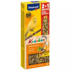 Ласощі для канарок Vitakraft «Kracker Original + Honey & Sesame» 81 г / 3 шт (мед та кунжут) (89435)