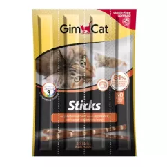 Ласощі для котів GimCat м'ясні палички grain-free 4 шт. (лосось та гребінці) (420639)