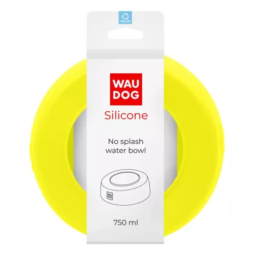 Миска-непроливайка WAUDOG Silicone 750 мл (жовта) (50788) - фото №3