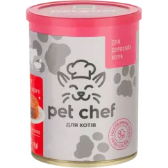 М'ясний паштет для дорослих котів Pet Chef 360 г (м'ясне асорті) (4820255190402)